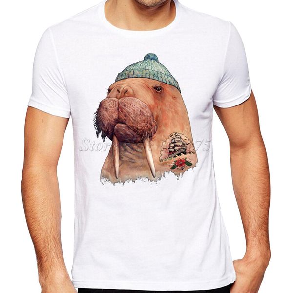2019 men's summer fashion tattooed walrus printed t shirt cool design custom hipster tees
2019 men's summer fashion tattooed walrus printed t shirt cool design custom hipster tees