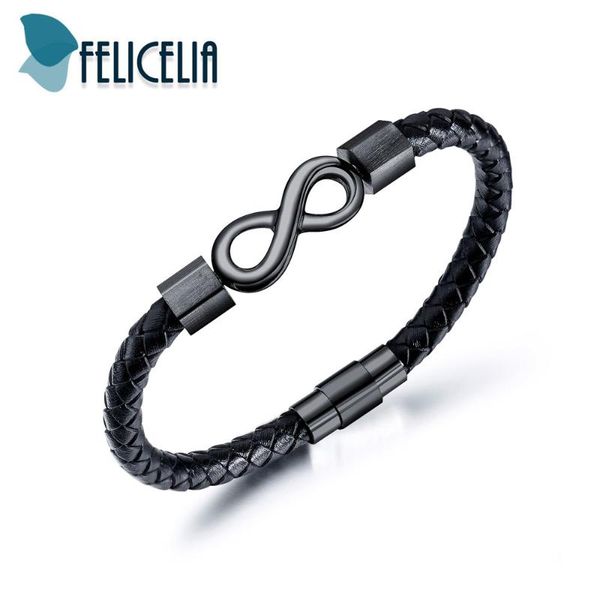 tennis felicelia men's braided leather bracelet bangle infinity symbol stainless steel magnetic clasp wristband, 8.26inch, Golden;silver
tennis felicelia men's braided leather bracelet bangle infinity symbol stainless steel magnetic clasp wristband, 8.26inch, Golden;silver