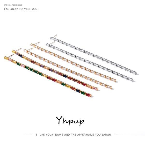 dangle & chandelier yhpup personality long chain tassel earrings color zirconia for female wedding party s925 jewelry, Silver
dangle & chandelier yhpup personality long chain tassel earrings color zirconia for female wedding party s925 jewelry, Silver