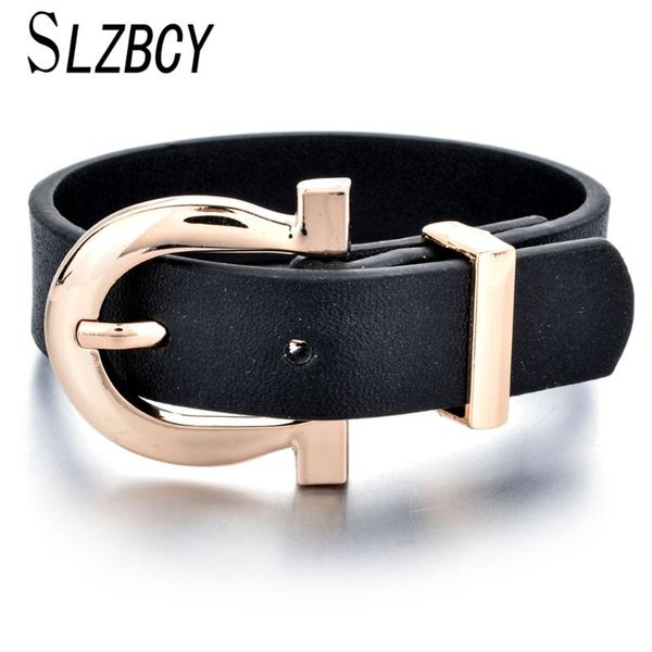 charm bracelets slzbcy punk wide leather buckle wrap bracelet & bangles for men women black white color cuff hiphop party jewelry, Golden;silver
charm bracelets slzbcy punk wide leather buckle wrap bracelet & bangles for men women black white color cuff hiphop party jewelry, Golden;silver