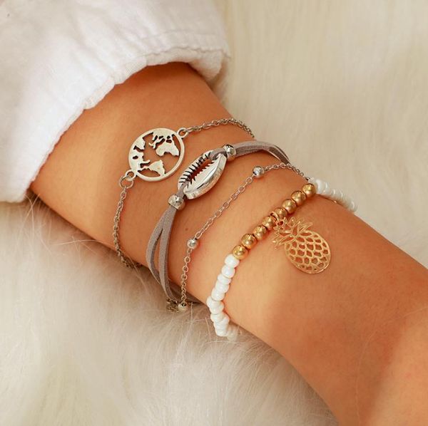 link, chain est bohemian bracelet set for women shell erath map pineapple stone beads chains bangle femme gold bracelets boho jewelry, Black
link, chain est bohemian bracelet set for women shell erath map pineapple stone beads chains bangle femme gold bracelets boho jewelry, Black