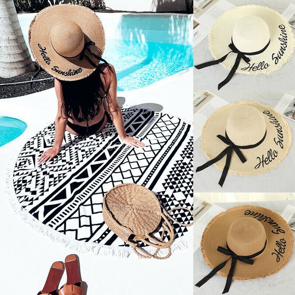 wide brim hats 2021 hirigin women straw visor hat summer sun beach ladies foldable roll up stripe floppy cap, Blue;gray
wide brim hats 2021 hirigin women straw visor hat summer sun beach ladies foldable roll up stripe floppy cap, Blue;gray