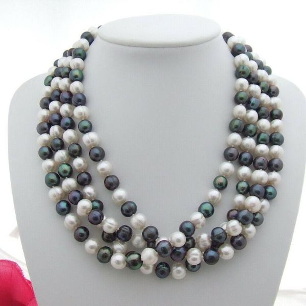 handmade 4 strands 9-10mm gray colorful freshwater cultured pearl necklace 51 cm fashion jewelry, Silver
handmade 4 strands 9-10mm gray colorful freshwater cultured pearl necklace 51 cm fashion jewelry, Silver