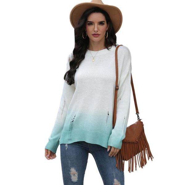 women tie-dye round neck hole sweaters pullovers autumn long sleeve loose knited jumper female winter casual sweaters mujer, White;black
women tie-dye round neck hole sweaters pullovers autumn long sleeve loose knited jumper female winter casual sweaters mujer, White;black