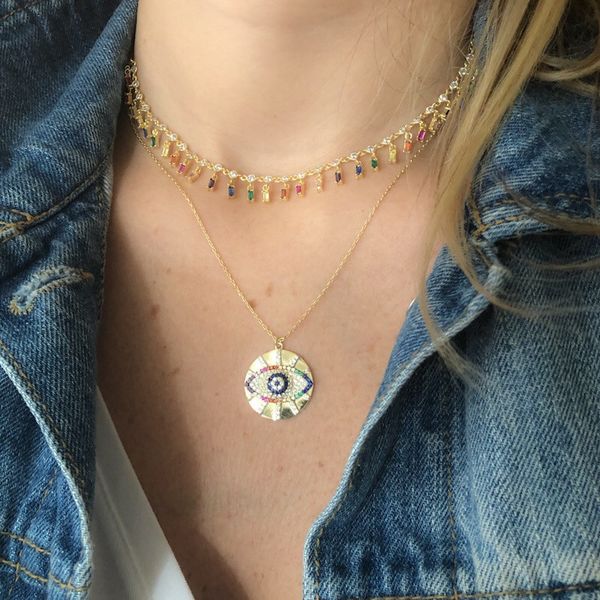 gold evil eye signet coin round pendant necklace gold filled vintage lucky women chain necklaces 45+5cm, Silver
gold evil eye signet coin round pendant necklace gold filled vintage lucky women chain necklaces 45+5cm, Silver