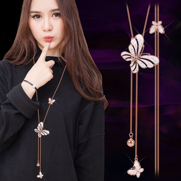 fashion crystal butterfly tassel long necklace women bijoux new fashion jewelry cute gift, Silver
fashion crystal butterfly tassel long necklace women bijoux new fashion jewelry cute gift, Silver
