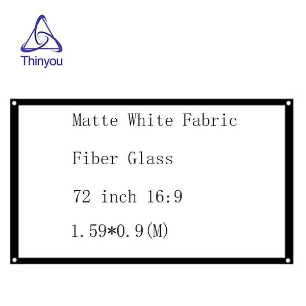 projection screens thinyou 72 inch 16:9 projector screen matte white fabric fiber glass simple curtain for home theater business meeting 
projection screens thinyou 72 inch 16:9 projector screen matte white fabric fiber glass simple curtain for home theater business meeting