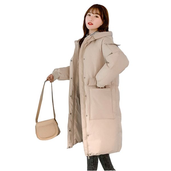 winter parker jacket woman medium long loose hooded down jacket female pocket thicken plus size warm cotton clothes overcoat, Black
winter parker jacket woman medium long loose hooded down jacket female pocket thicken plus size warm cotton clothes overcoat, Black