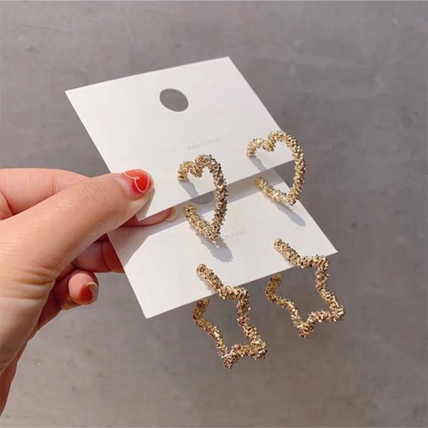 stud mengjiqiao fashion gold color metal heart star sweet earrings for women geometric party bijoux brincos jewelry, Golden;silver
stud mengjiqiao fashion gold color metal heart star sweet earrings for women geometric party bijoux brincos jewelry, Golden;silver