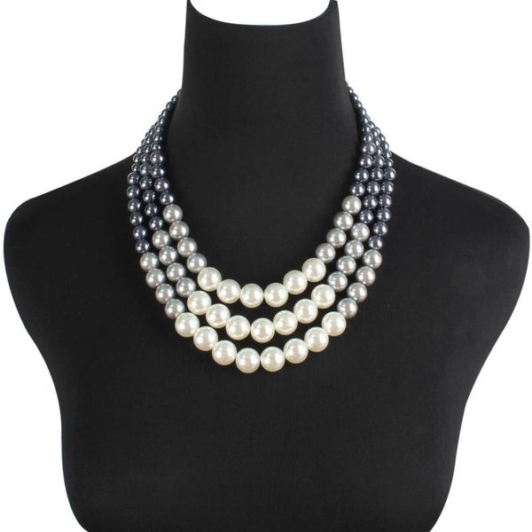 nes multi-layer imitation pearls fashion double-layers chain pearl beads string costume party 2 colors necklace, Silver
nes multi-layer imitation pearls fashion double-layers chain pearl beads string costume party 2 colors necklace, Silver