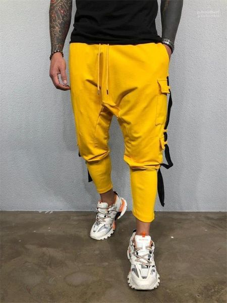 designer solid color casual sports joggers mens hiphop pencil pants trousers, Black
designer solid color casual sports joggers mens hiphop pencil pants trousers, Black