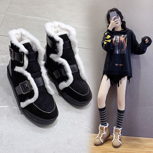 snow boots 2020 warm fur plush insole women winter boots square heels flock ankle women shoes lace-up winter shoes woman, Black
snow boots 2020 warm fur plush insole women winter boots square heels flock ankle women shoes lace-up winter shoes woman, Black