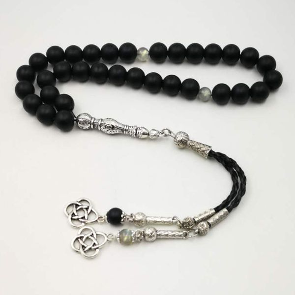 beaded, strands natural frosted black agates tasbih with moonstone man's misbaha special gift eid al-adha 33 45 66 99 prayer beads brac
beaded, strands natural frosted black agates tasbih with moonstone man's misbaha special gift eid al-adha 33 45 66 99 prayer beads brac