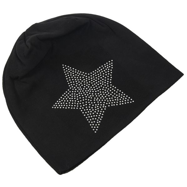 men women classic star rhinestone slouch beanie cap cotton hat black, Blue;gray 
men women classic star rhinestone slouch beanie cap cotton hat black, Blue;gray