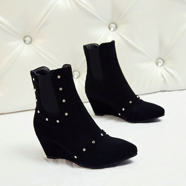 white ankle boots winter shoes for women platform booties woman 2020 high heels boots-women round toe low autumn wedge, Black
white ankle boots winter shoes for women platform booties woman 2020 high heels boots-women round toe low autumn wedge, Black