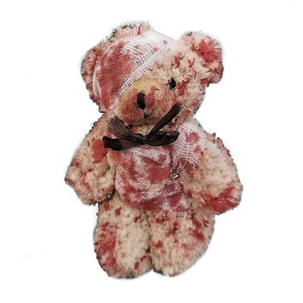 cool punk bloody plush bear keychain halloween injured animal bear doll key ring n1he, Silver
cool punk bloody plush bear keychain halloween injured animal bear doll key ring n1he, Silver