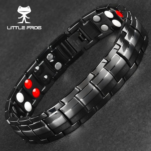 little frog punk healthy energy bracelet men black chain link bangle stainless steel magnetic bracelets
little frog punk healthy energy bracelet men black chain link bangle stainless steel magnetic bracelets