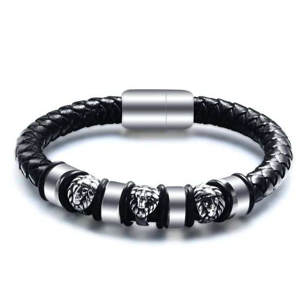 vintage lion men's bracelet leather magnetic clasp bangles for men boy charm fashion wristband male jewelry gift, Golden;silver
vintage lion men's bracelet leather magnetic clasp bangles for men boy charm fashion wristband male jewelry gift, Golden;silver