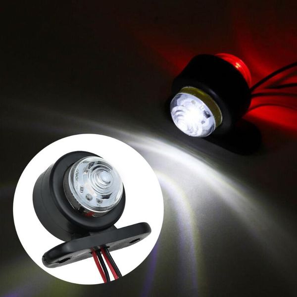 car side marker light trailer truck van 2pc e17209 2x plastic 2* 12/24v red