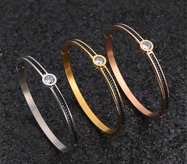 fashion lover couple bracelet stainless steel rose gold color cz zircon luxury wedding bracelets bangles for women88, Black
fashion lover couple bracelet stainless steel rose gold color cz zircon luxury wedding bracelets bangles for women88, Black