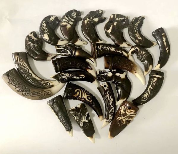 20 pcs vintage imitation yak bone carving lucky surfing mixed totem biker pendants necklaces adjustable rope, Silver
20 pcs vintage imitation yak bone carving lucky surfing mixed totem biker pendants necklaces adjustable rope, Silver