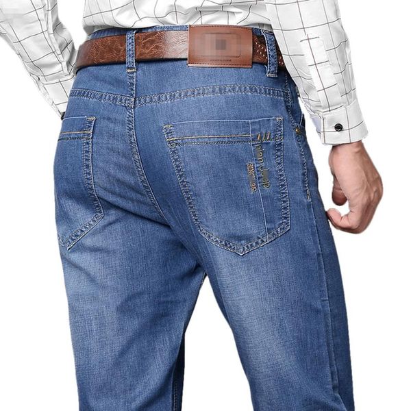 men fashion casual straight denim trousers all seasons washed soft jeans, Blue
men fashion casual straight denim trousers all seasons washed soft jeans, Blue