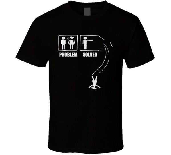2019 male selling mens funny problem solved couple humor t shirt summer tee shirt