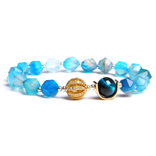 light yellow gold color ball connect irregular shape quartz stone beads elastic stretchy bracelet blue crystal jewelry, Black
light yellow gold color ball connect irregular shape quartz stone beads elastic stretchy bracelet blue crystal jewelry, Black