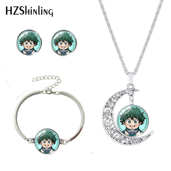 earrings & necklace my hero acadmia anime pattern cartoon bractlet moon jewelry glass dome cabochon accessories, Silver
earrings & necklace my hero acadmia anime pattern cartoon bractlet moon jewelry glass dome cabochon accessories, Silver