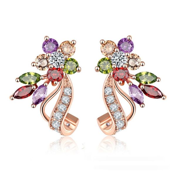 stud copper micro inlaid zircon colored flower hypoallergenic cz earrings clothing accessories luxury delicate jewelry gift for women, Golden;silver
stud copper micro inlaid zircon colored flower hypoallergenic cz earrings clothing accessories luxury delicate jewelry gift for women, Golden;silver