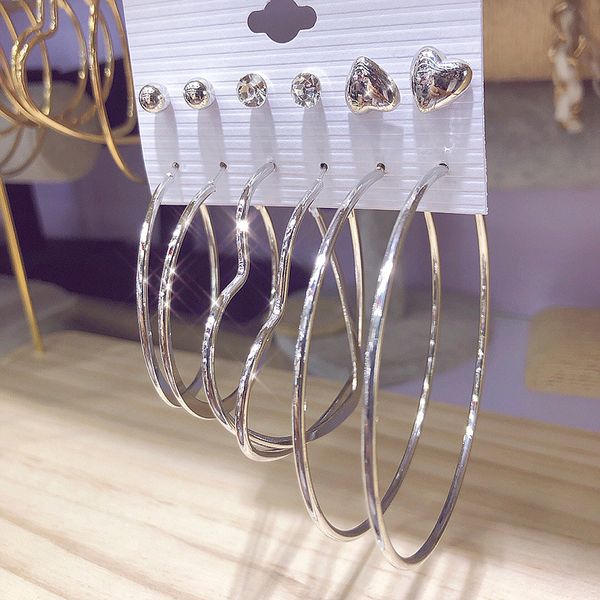 hoop & huggie ximei oversize big 6 pairs/sets earring metal stud fashion for women girl hyperbole jewelry, Golden;silver
hoop & huggie ximei oversize big 6 pairs/sets earring metal stud fashion for women girl hyperbole jewelry, Golden;silver