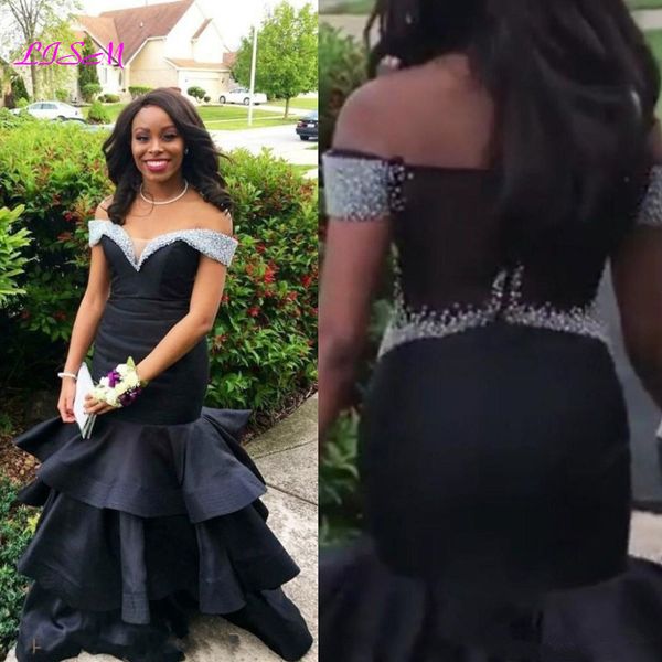 party dresses crystal mermaid black evening 2021 off the shoulder beaded long formal gowns elegant prom dress, White;black
party dresses crystal mermaid black evening 2021 off the shoulder beaded long formal gowns elegant prom dress, White;black