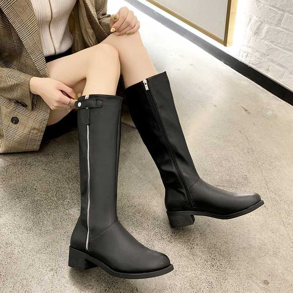 lzj new 2020 knee-high boots square with ladies boot ladies zipper pu material fashion boot shoes size 35-40 zapatos mujer, Black
lzj new 2020 knee-high boots square with ladies boot ladies zipper pu material fashion boot shoes size 35-40 zapatos mujer, Black