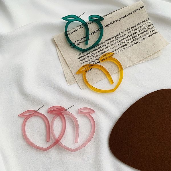 ujbox fruit peach earrings gentle girl acrylic resin large exaggerated ear jewelry love heart wedding party jewelry gift, Silver
ujbox fruit peach earrings gentle girl acrylic resin large exaggerated ear jewelry love heart wedding party jewelry gift, Silver