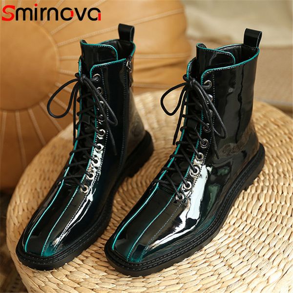 boots smirnova 2021 ankle women patent leather gradient flat casual shoes comfortable fashion ladies, Black
boots smirnova 2021 ankle women patent leather gradient flat casual shoes comfortable fashion ladies, Black