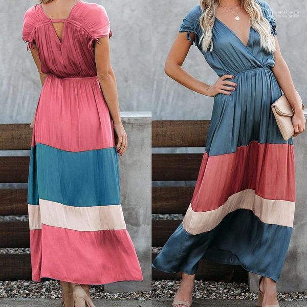 summer dresses panelled v neck female dress contrast color womens casual apparel womens, Black;gray
summer dresses panelled v neck female dress contrast color womens casual apparel womens, Black;gray