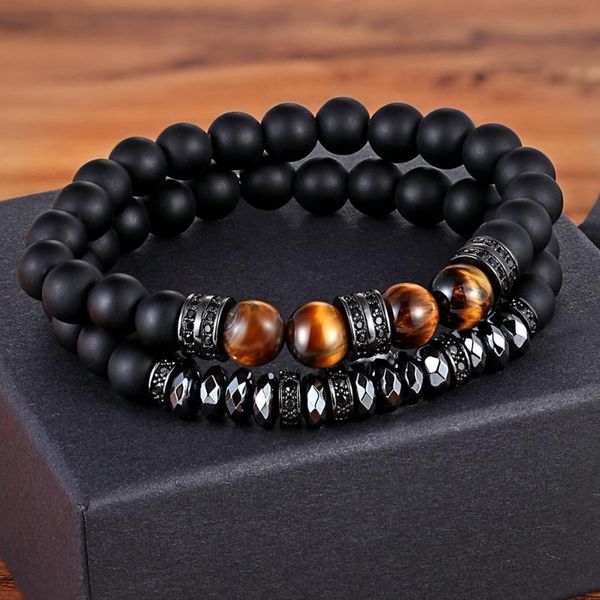 tyo 2pcs/set couple gifts women pulseira masculina men handmade 8mm matte bead bracelet black cubic zirconia fashion jewelry
tyo 2pcs/set couple gifts women pulseira masculina men handmade 8mm matte bead bracelet black cubic zirconia fashion jewelry