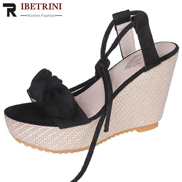 ribetrini new ins fashion super high wedges shoes women sweet summer butterfly-knot sandals party platform sandals, Black
ribetrini new ins fashion super high wedges shoes women sweet summer butterfly-knot sandals party platform sandals, Black