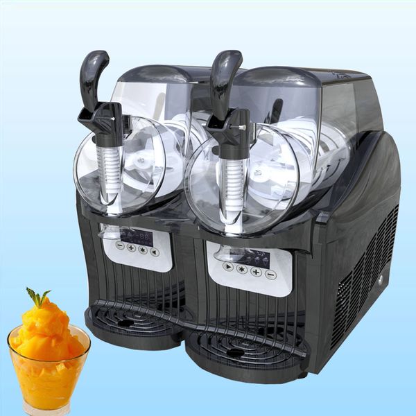 

commercial snow melting machine 2l two tank ice slusher cold drink dispenser smoothies slush machine
