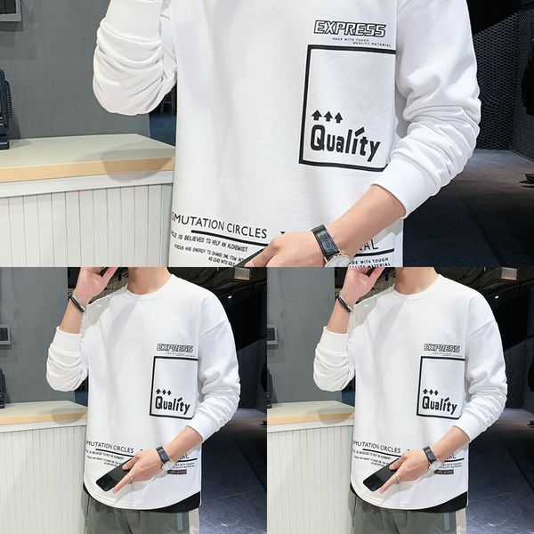 2020 autumn new men's trendy ins casual round neck long sleeve t-shirt fake two-piece bottoming clothes t-shirt sweatersweater sweater, Black
2020 autumn new men's trendy ins casual round neck long sleeve t-shirt fake two-piece bottoming clothes t-shirt sweatersweater sweater, Black