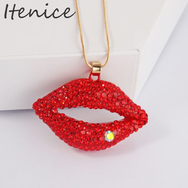 2020 trendy red lips necklace ladies rhinestone jewelry necklace style gold chain necklacs for party gifts, Silver
2020 trendy red lips necklace ladies rhinestone jewelry necklace style gold chain necklacs for party gifts, Silver