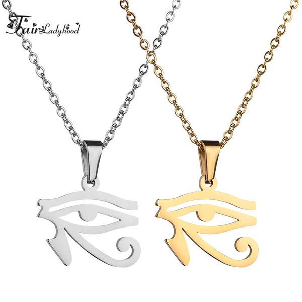 pendant necklaces fairladyhood egyptian gods power eye necklace of horus stainless steel clavicle chain for man and woman, Silver
pendant necklaces fairladyhood egyptian gods power eye necklace of horus stainless steel clavicle chain for man and woman, Silver
