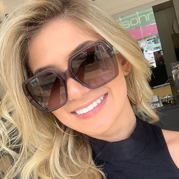 square sunglasses woman oversized fashion brand designer vintage big frame gradient female shades sun glasses for women, White;black
square sunglasses woman oversized fashion brand designer vintage big frame gradient female shades sun glasses for women, White;black