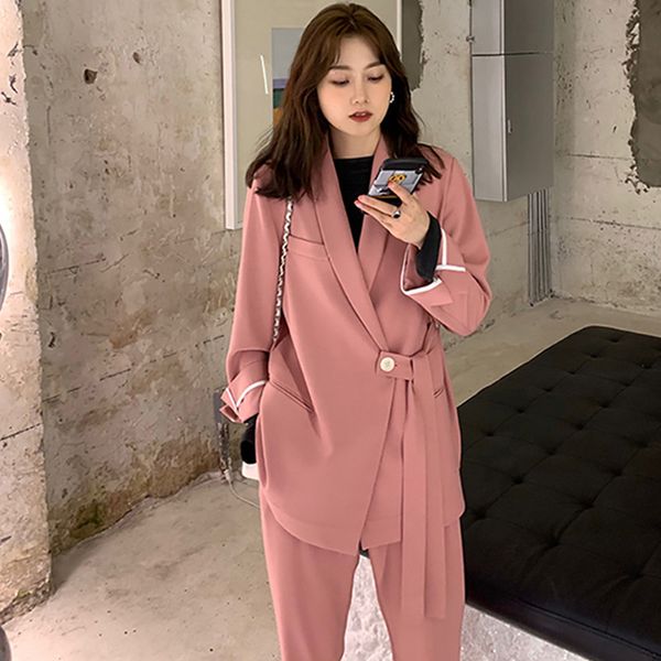 plus size women's l-5xl temperament ladies pants suit two-piece fall loose mid-length ladies jacket casual trousers, White
plus size women's l-5xl temperament ladies pants suit two-piece fall loose mid-length ladies jacket casual trousers, White