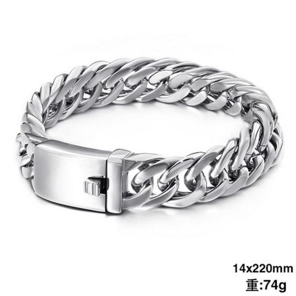 link, chain women mens silver color stainless steeel curb cuban link bracelet 3 styles for choosing, Black
link, chain women mens silver color stainless steeel curb cuban link bracelet 3 styles for choosing, Black