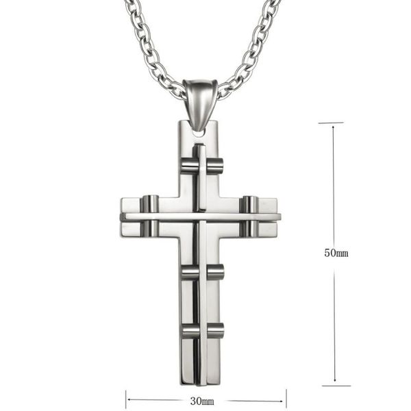 yaffil cross pendant necklace stainless steel long chain necklaces religion jewelry gifts dropshipping 304# p9012, Silver
yaffil cross pendant necklace stainless steel long chain necklaces religion jewelry gifts dropshipping 304# p9012, Silver