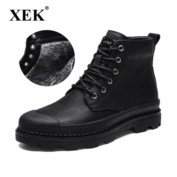 boots xek 2021 leather shoes men winter warm velvet snow size 47 zll545, Black
boots xek 2021 leather shoes men winter warm velvet snow size 47 zll545, Black
