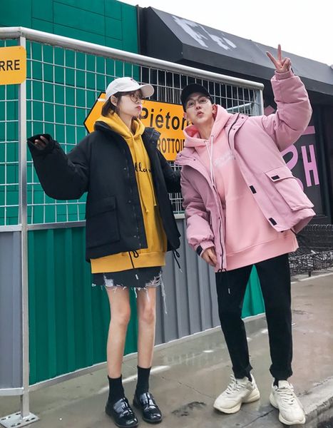 designer luxury men fashion down jacket 2020 european american winter short loose coat stand collar street trend tooling couple down jackets, Black
designer luxury men fashion down jacket 2020 european american winter short loose coat stand collar street trend tooling couple down jackets, Black