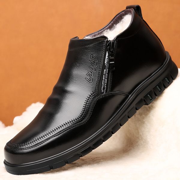 2020 winter cowhide leather boot men's sheep fur side zip shoes british style warm casual high wool blend boots m1106, Black
2020 winter cowhide leather boot men's sheep fur side zip shoes british style warm casual high wool blend boots m1106, Black