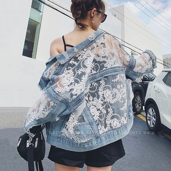 streetwear lace patchwork jean hole denim jacket coat women oversized long sleeve perspective flower embroidery loose overcoat, Black;brown
streetwear lace patchwork jean hole denim jacket coat women oversized long sleeve perspective flower embroidery loose overcoat, Black;brown